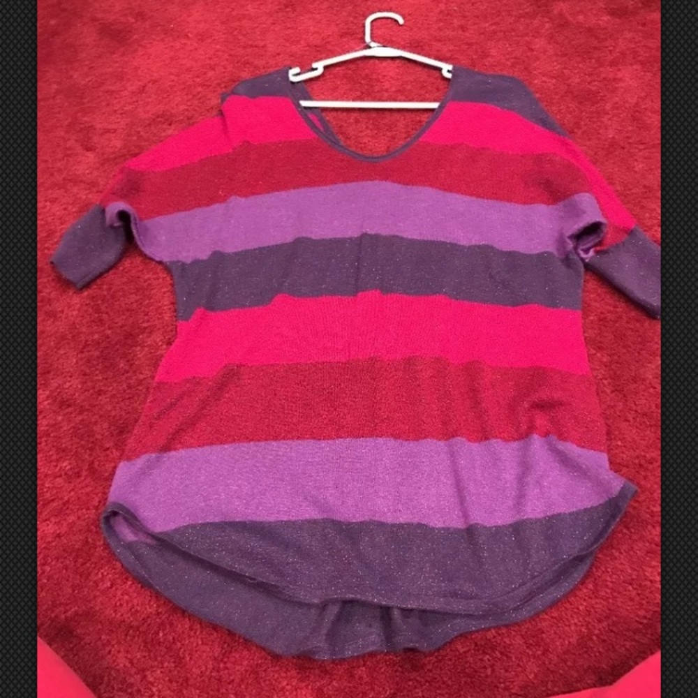 Express Button Up Back Light Weight Sweater Size L